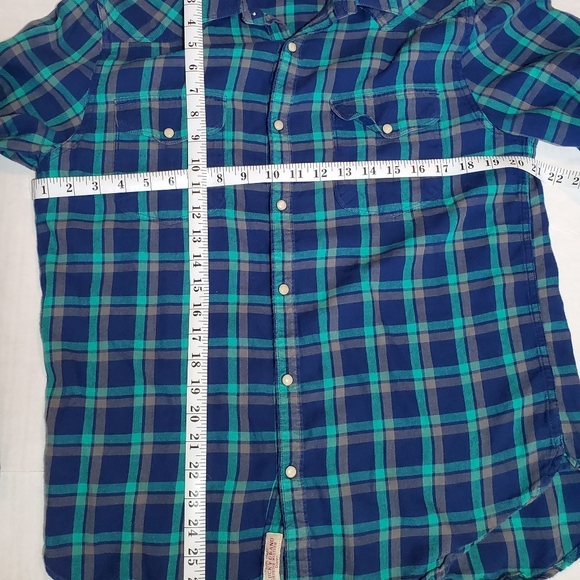 LUCK BRAND CLASSIC FIT WESTERN PEARL SNAP PLAID - Picture 5 of 5